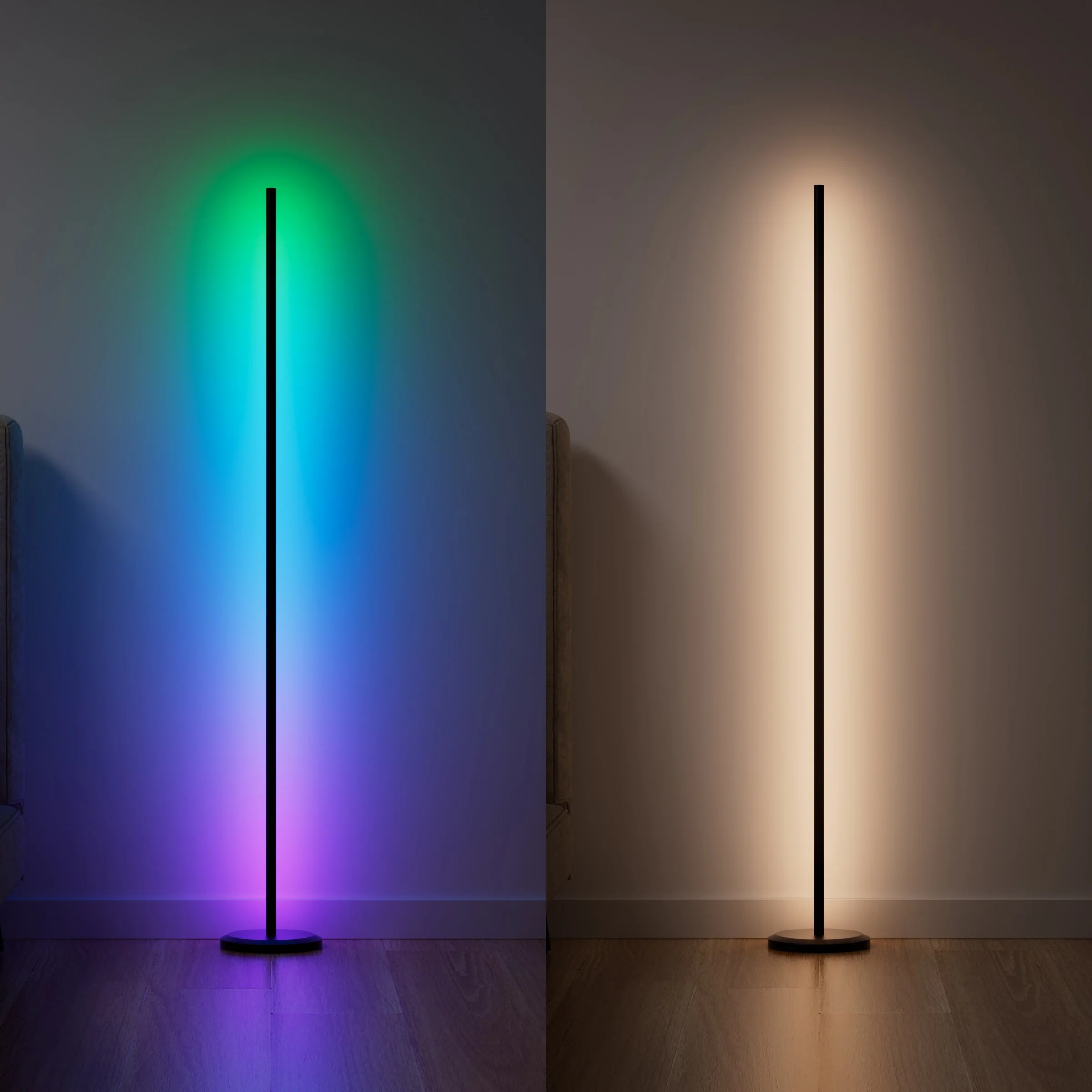 Smart Multicolor Floor Lamp (Black 2 Pack) - Image 4