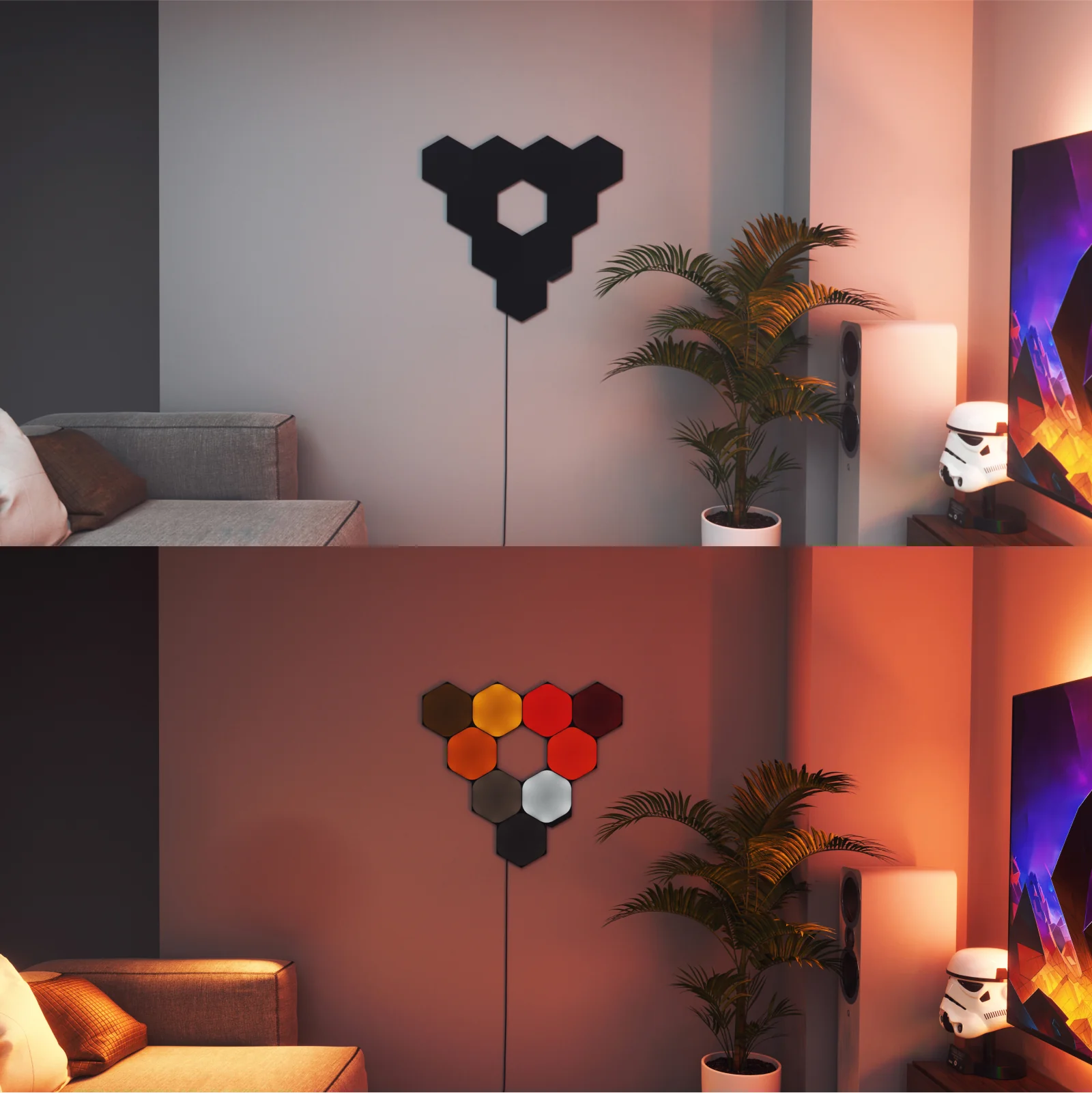 Shapes Ultra Black Hexagons Starter Kit (9 Panels) - Image 3
